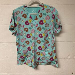 Prints by maevn Women’s Scrub Top Size Medium